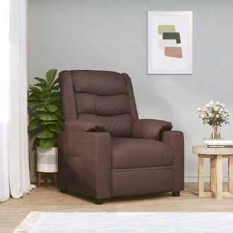 vidaXL Poltrona Reclinabile Elettrica Marrone in Similpelle Vidaxl