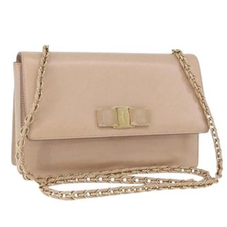 Ferragamo Pre-owned Cross Body Bags, female, Beige, Size: ONE SIZE Pre-owned Shoulder Bag