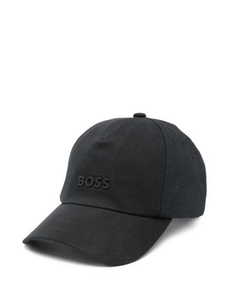 BOSS logo-detail cap - Black