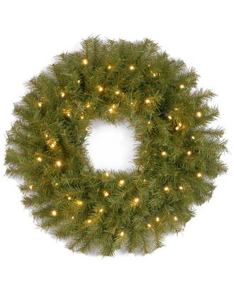 National Tree Company 24in Norwood Fir Wreath With Twinkly Led Lights