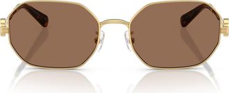 Tory Burch 55mm Irregular Sunglasses in Gold at Nordstrom