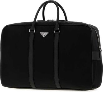 Prada Mens Re-Nylon Travel Bag Black