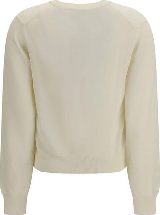 Maison Kitsun&eacute; Womens Beige Wool Oves Aries Sweatshirt Clothing