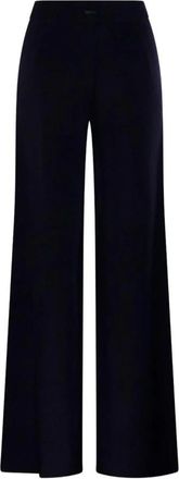 Max Mara Wide-Leg Gebreide Broek - Dames - Wijde Broeken - Blauw - M - Broeken