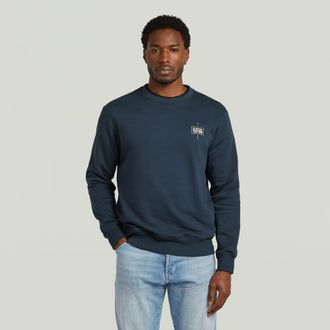 G-Star Logo Sweater - Donkerblauw - Heren