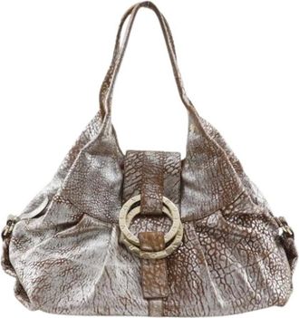 Bulgari Pre-owned Shoulder Bags, female, Brown, Size: ONE SIZE Pre-owned Leather Shoulder Bag