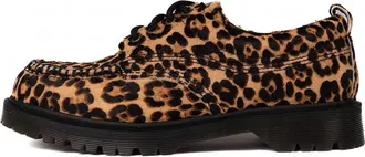 Dr. Martens Mens Lowell Leather Shoes In Archive Leopard