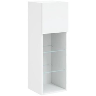 vidaXL Vidaxl - Mueble para tv con luces led blanco 30,5x30x90 cm