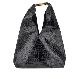 Maison Margiela Medium Japanese croco embossed leather bag Woman One Size