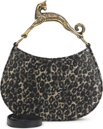 Lanvin Hobo Cat Bag - Dames - Handtassen - Zwart - ONE Size - Leer - Tassen