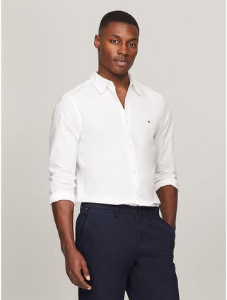 Tommy Hilfiger Mens THFlex Slim Fit Poplin Shirt