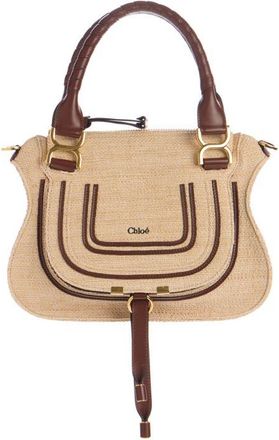 Chlo&eacute; Marcie Woven Satchel in Hot Sand at Nordstrom