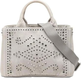 Prada Pre-owned Satchel - Dames - Vintage Handtas - Grijs - ONE Size - Denim - Vintage