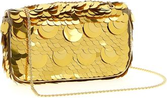 Paco Rabanne Sequin-Embellished Shoulder Bag - Gold