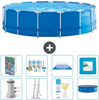 Intex Piscina Con Estructura Redonda - 457x122 Cm - 9-piezas S536