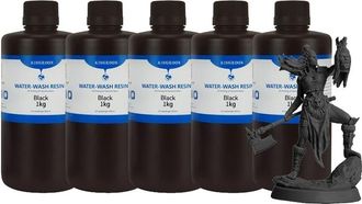 OEM Resina Lavable Con Agua, Alta Precisi&oacute;n, F&oacute;rmula De Bajo Olor, 5 Kg, Color Negro