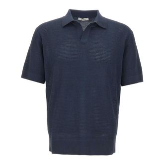 KANGRA Cotton Polo Shirt - male - Kangra - Polo Shirts - Blue - XL - Tops