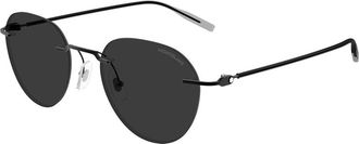 Montblanc MB0428S 001 Mens Sunglasses Black Size 51