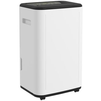 HOMCOM Homcom Deshumidificador El&eacute;ctrico Dep&oacute;sito De Agua 6 Litro 20l/d&iacute;a Con 3 Modos 2 Velocidades Temporizador Para Dormitorio Sal&oacute;n Cocina 33,5x26x53 Cm