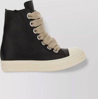 Rick Owens lace-up high-top rubber sole sneaker