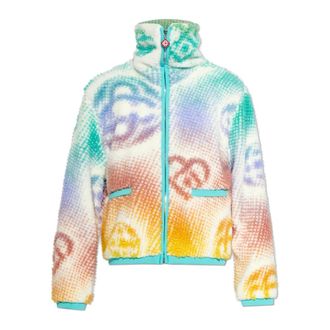 Casablanca Light Jackets, female, Multicolor, Size: XS Halftone Monogram Fleece Jacket