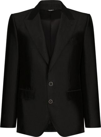 Dolce & Gabbana single-breasted suit - men - Silk/Silk/Rayon - 48 - Black