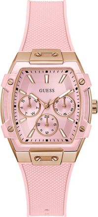 Guess Pink Multifunction Silicone Strap Watch, 35mm at Nordstrom
