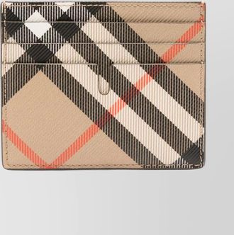 Burberry tall check credit card holder