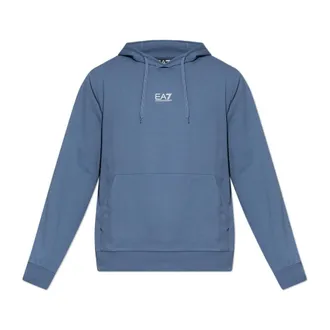 Emporio Armani Emporio Armani Ea7, Hoodies & sweatvesten, Heren, Blauw, S, Katoen, Cotton Sweatshirt