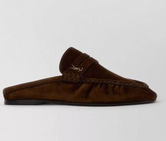 Saint Laurent suede leather loafers