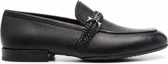 Ferragamo Mens Black Loafers, US Size 6