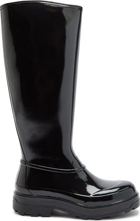 Kassl Editions X Tretorn Tijntje Glossed Rubber Wellington Boots - Black - 41 (IT41 / UK8)