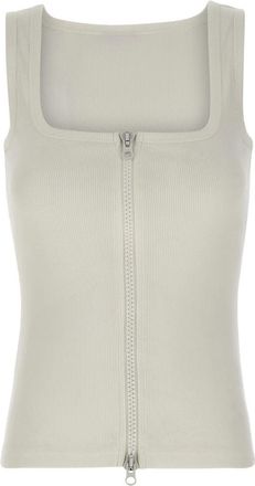 Courr&egrave;ges 90s Ribbed Tank - Dames - Tops zonder mouwen - Wit - S - Katoen - Tops