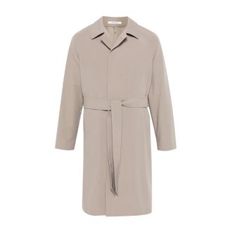 Tagliatore Belted Coats, male, Gray, XL, Tagliatore Coats Grey