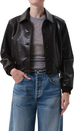 Citizens Of Humanity Lola Bomber Jacket in Brown at Nordstrom, Size X-Large