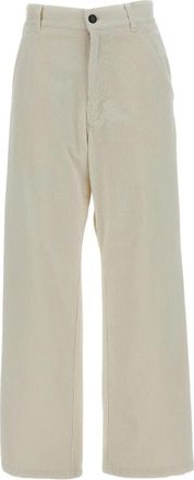 Barena Wijde broek - Dames - Wijde Broeken - Beige - S - Katoen - Broeken