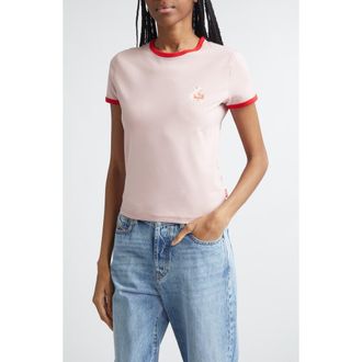 Diesel T-Uncuties Pig Logo Graphic Ringer T-Shirt in Mauve at Nordstrom, Size Xx-Small