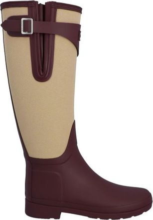 Hunter Refined Tall Canvas Boot Gummistiefel f&uuml;r Damen | braun/beige