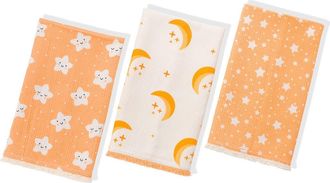 Tiramisu The Celestial Set of 3 Cotton Waffle Kitchen Towels in Peach/Cream /Gold at Nordstrom Rack
