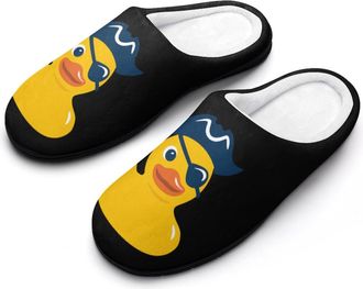 Generic Pirates Rubber Duck Slippers Men Winter Warm Cotton Anti-Slip Indoor Slip-Ons House Shoes