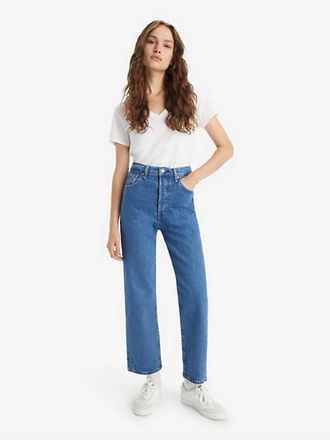Levi's Ribcage Straight Ankle Jeans - Blauw / Jazz Pop