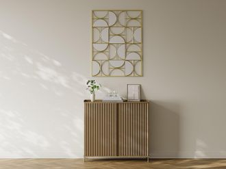 Vente-Unique Specchio art déco destrutturato L.77 x H. 102 cm in Metallo Dorato - TAYAN