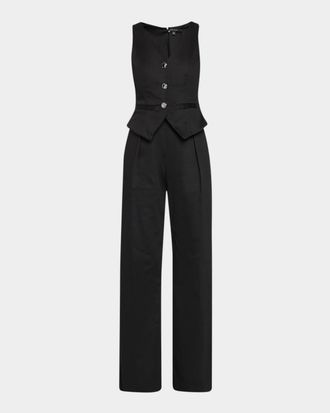 Black Halo Matias Vest Jumpsuit
