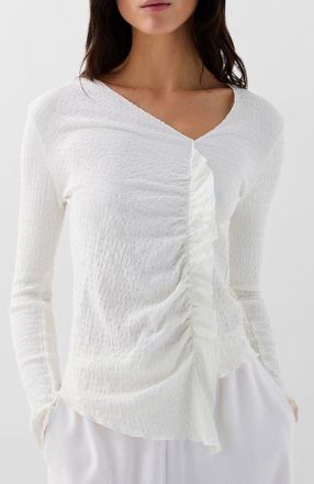 Scalpers Wrinkle Ls Tee in White at Nordstrom, Size Large Eu