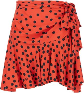 Moschino Minigonna a pois - Rosso