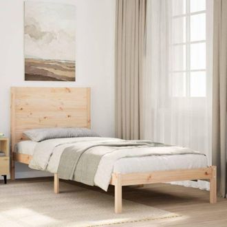 vidaXL Cama Extralarga Sin Colch&oacute;n Madera Maciza 100x220 Cm Vidaxl