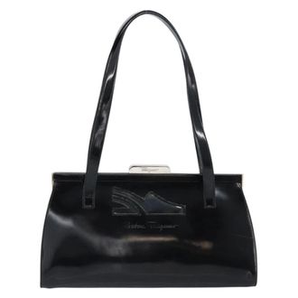 Ferragamo Vintage Tote Bag Patent Leather Patent_Leather Tote Bag Bag (Pre-Owned)