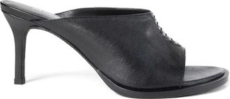 Ann Demeulemeester Siti Sandalen met Halfhoge Hak - Dames - Muiltjes - Zwart - 37 1/2 EU - Leer - Schoenen