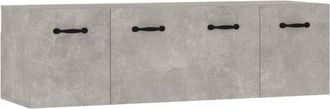 vidaXL Vidaxl - Armarios Pared 2 Uds Contrachapada Gris Hormig&oacute;n 80x35x36,5 Cm