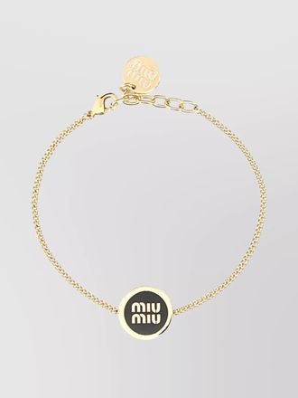 Miu Miu chain link metal bracelet enameled